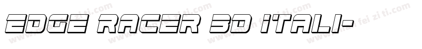 Edge Racer 3D Itali字体转换